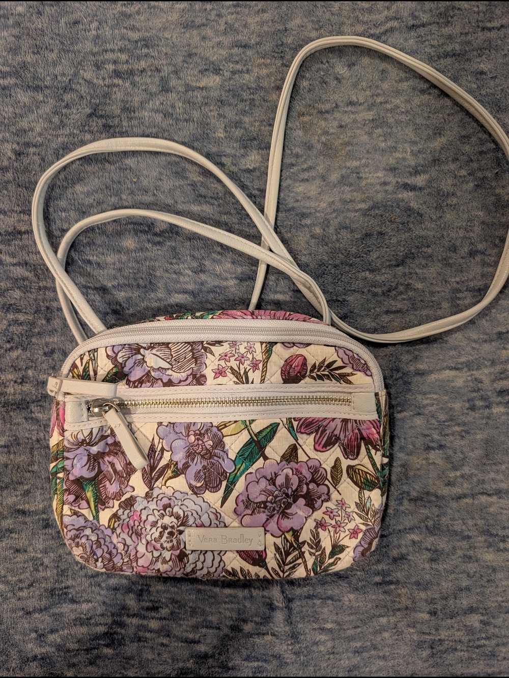Vera Bradley Lavender Meadow Floral Quilted Crossbody